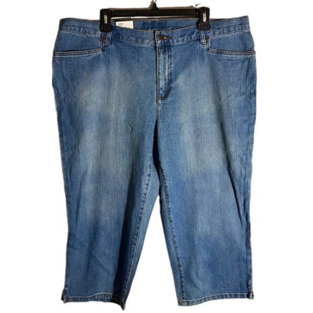 Women's LRL Lauren Jeans Co Ralph Lauren Classic Mid-Calf Crop Stretch Jeans 16W